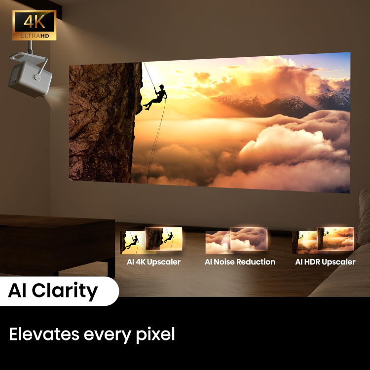 Hisense M2 PRO 65"-200" (اینچ) پروژکتور لیزری هوشمند 4K TriChroma،