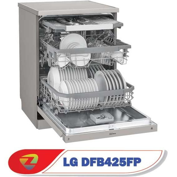 ماشین ظرفشویی ال جی DF425HSS ظرفیت ۱۴ نفر مبله