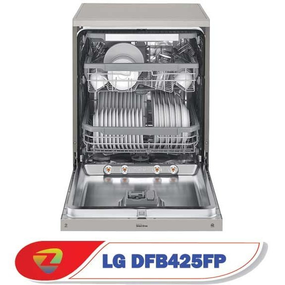 ماشین ظرفشویی ال جی DF425HSS ظرفیت ۱۴ نفر مبله