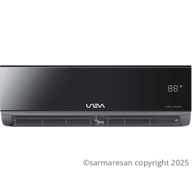 کولرگازی یونیوا 24000 مدل ویوو اینورتر پنل مشکی UN-MS24 VEVO-5 T3 black 2025