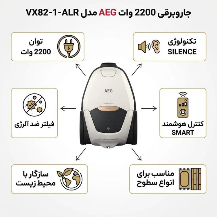 جاروبرقی آاگ مدل VX82-1-ALR AEG