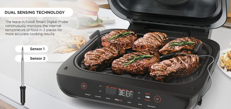 سرخ کن بدون روغن نینجا مدل:Ninja Foodi Smart XL Grill & Air Fryer - AG551