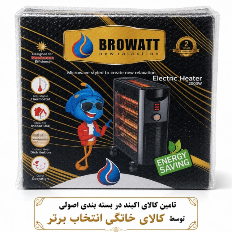 بخاری برقی فن دار بروات مدل BR2600 ظرفیت ۲۶۰۰ وات