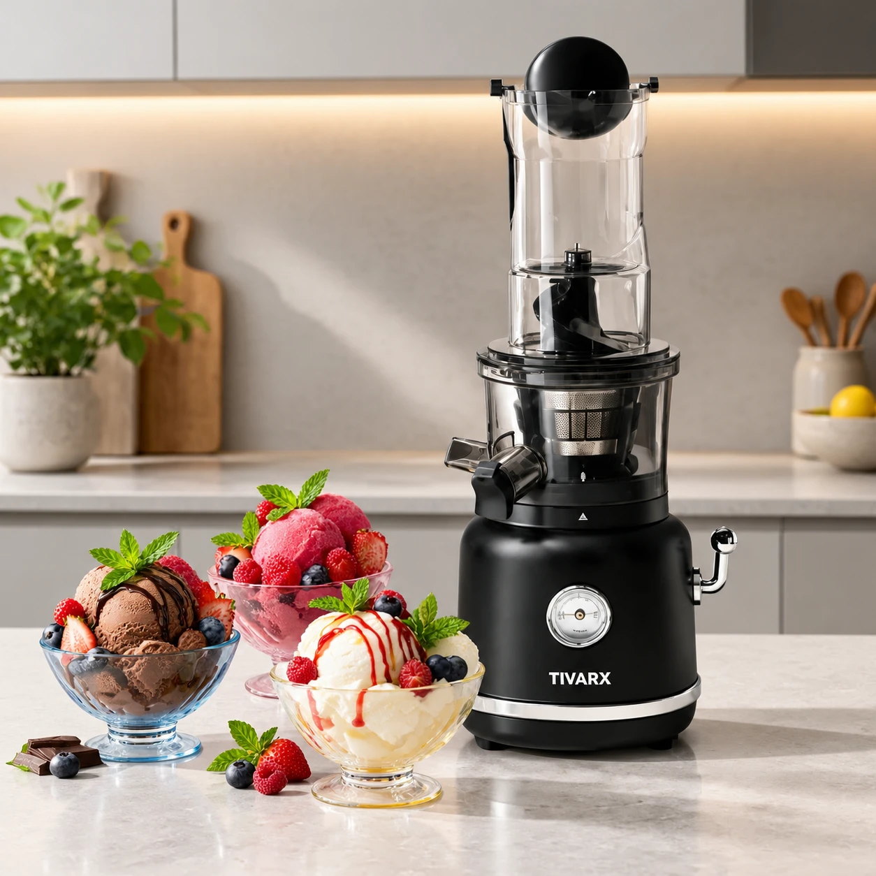 عصاره‌گیر و بستنی‌ساز تیوارکس | TIVARX Slow Juicer TX-3001